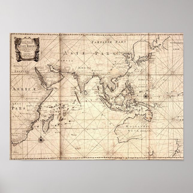 "Dutch East India Company" (VOC) Trade Zone Poster (Front)