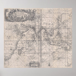 Dutch East Indies 1689 - VERY high resolution. Poster