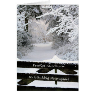 Dutch Fence in snow Merry X-mas & Happy New Year