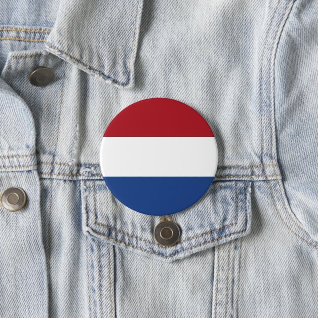 Dutch Flag 7.5 Cm Round Badge (In Situ)