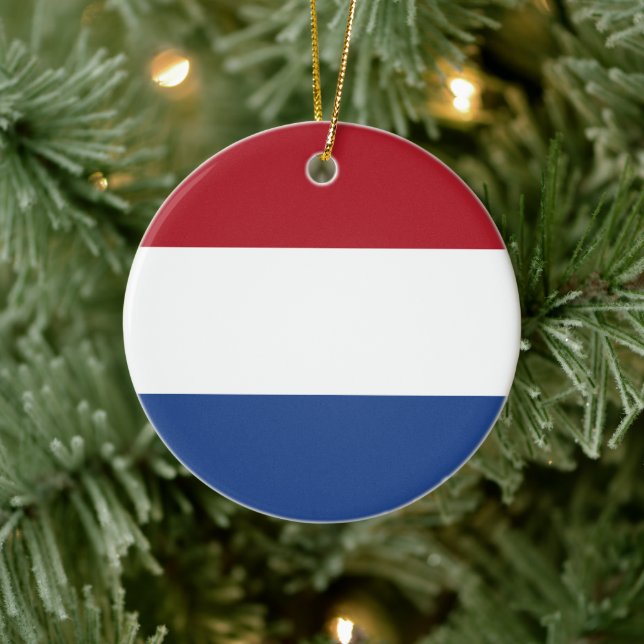 Dutch Flag Ceramic Ornament (Tree)