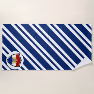 Dutch flag-coat arms beach towel
