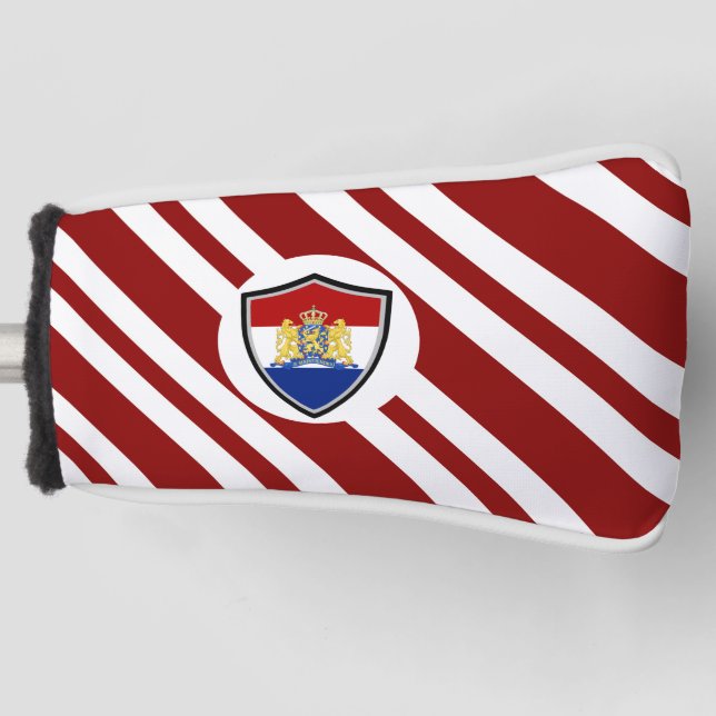 Dutch flag-coat arms golf head cover (Front)