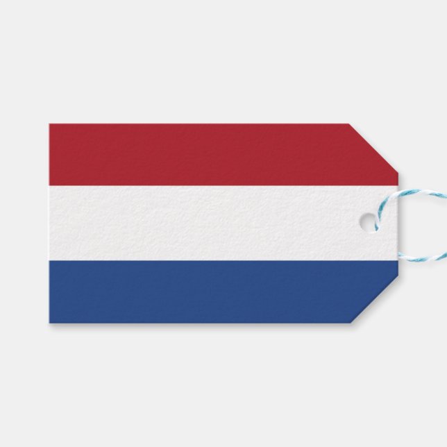 Dutch Flag Gift Tags (Front (Horizontal))