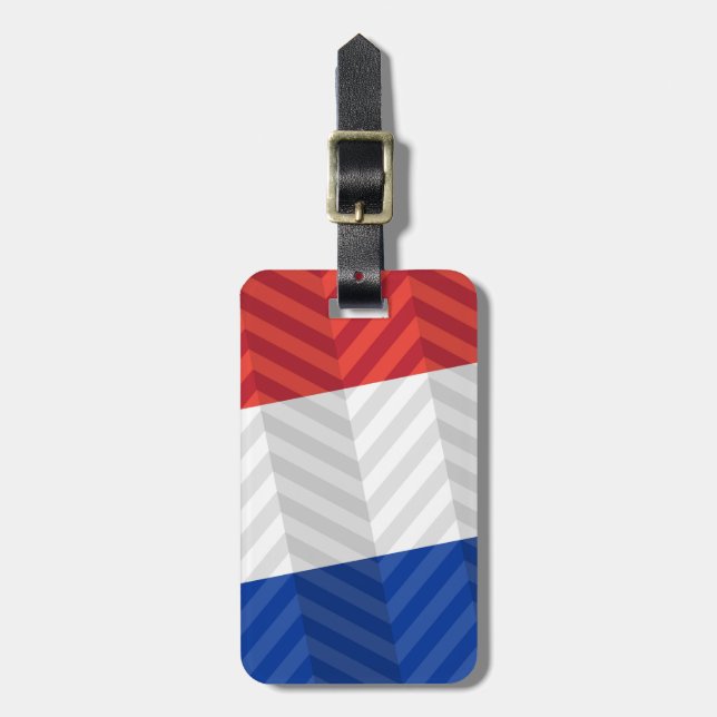 Dutch Flag Luggage Tag (Front Vertical)