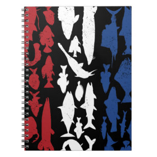 Dutch Flag Made of Fish – Fishing Design for Angle Notebook