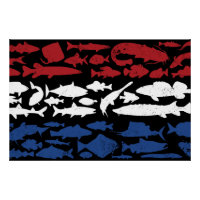 Dutch Flag Made of Fish – Fishing Design for Angle