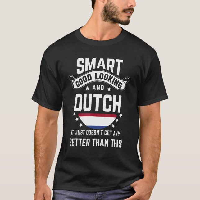 Dutch Flag Native Pride  Netherlands Dutch Roots T-Shirt (Front)