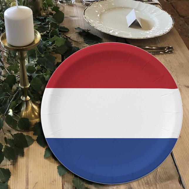 Dutch Flag plates, party, sports, Netherlands Paper Plate (Creator Uploaded)