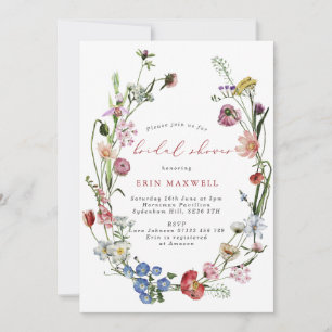 Dutch Floral Wreath Bridal Shower Invitation