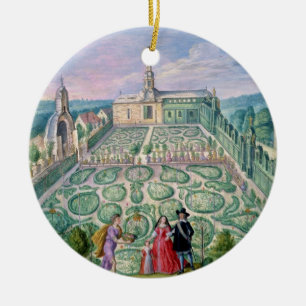 Dutch Garden, 1650 (w/c on paper) Ceramic Ornament