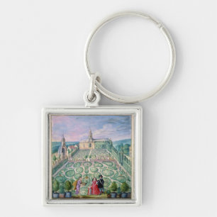 Dutch Garden, 1650 (w/c on paper) Key Ring