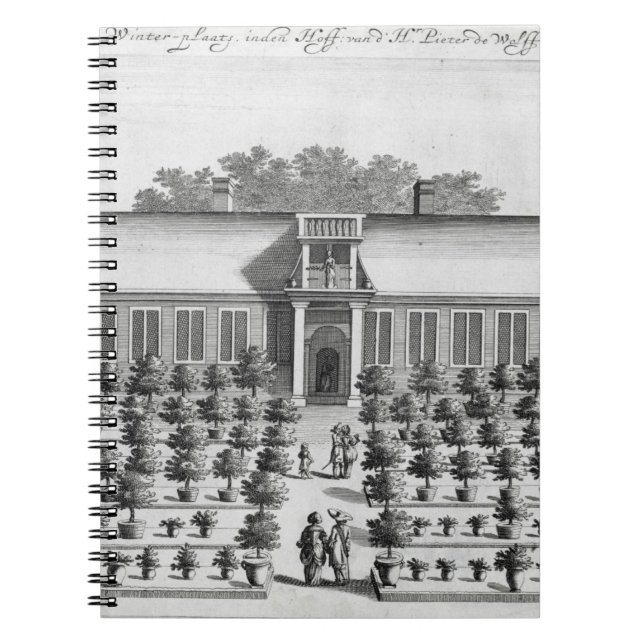 Dutch garden, from 'De Nederlandze Hesperides' by Notebook (Front)