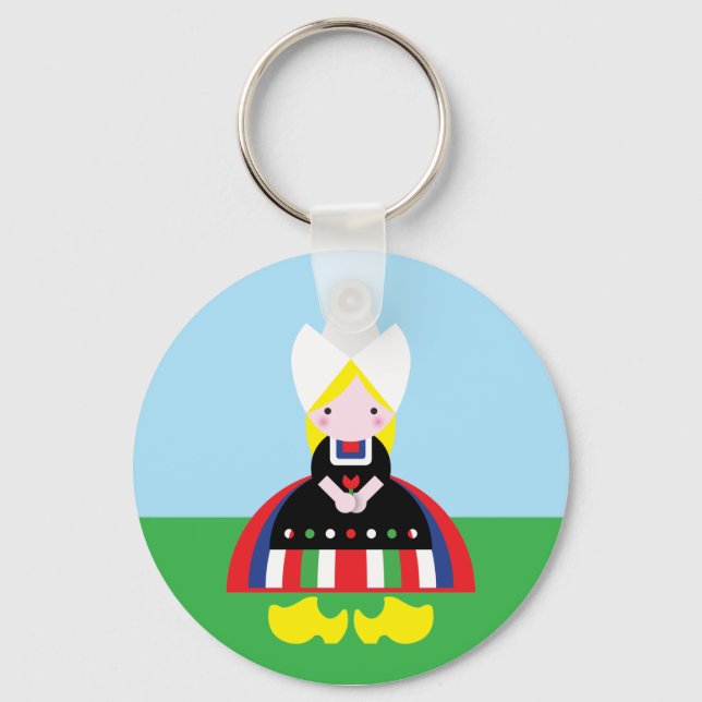 Dutch girl key ring (Front)