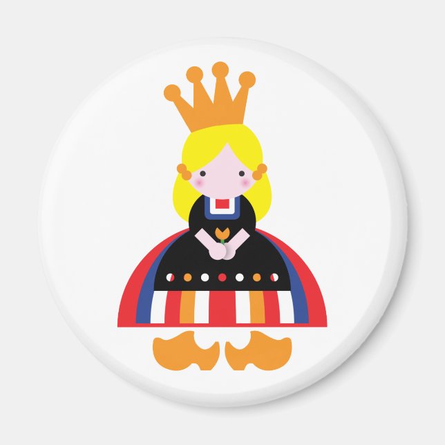 Dutch girl on Queen's Day Magnet (Front)