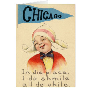 Dutch Girl Smiling in Chicago 1917 Vintage