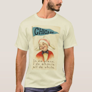 Dutch Girl Smiling in Chicago 1917 Vintage T-Shirt