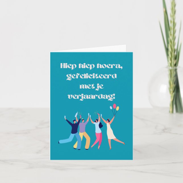 Dutch Happy Birthday  Card (Front)