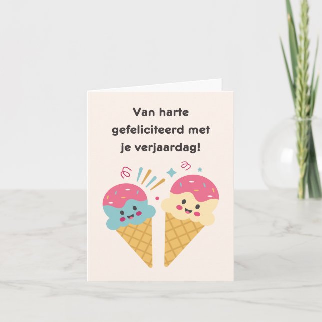 Dutch happy birthday  card (Front)