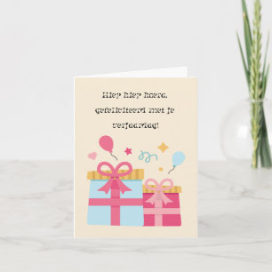 Dutch Happy Birthday Card