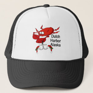 Dutch Harbour Alaska Christmas Crab Fishing Trucker Hat