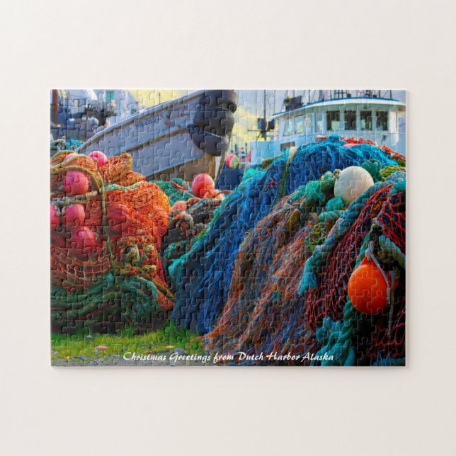 Dutch Harbour Alaska. Christmas Greetings Jigsaw Puzzle (Horizontal)