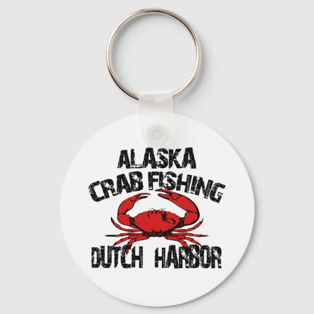 Dutch Harbour Alaska Crab Fishing Key Ring (Front)