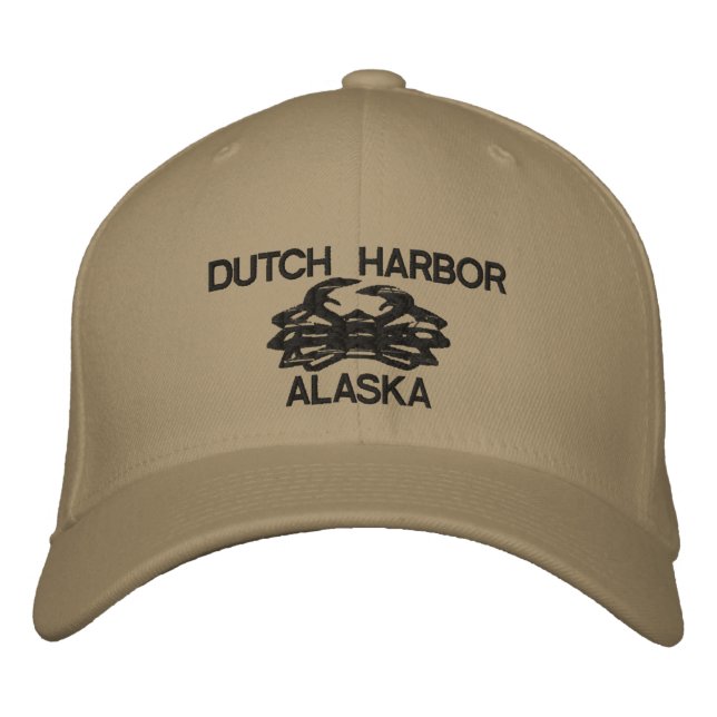 Dutch Harbour Alaska King Crab Embroidered Hat (Front)