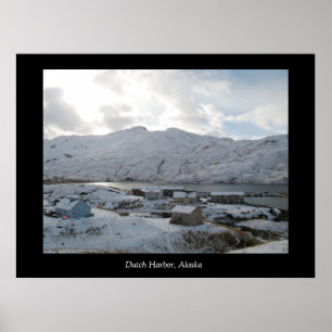 Dutch Harbour Houses, Dutch Harbour, Alaska Poster
