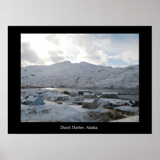 Dutch Harbour Houses, Dutch Harbour, Alaska Poster