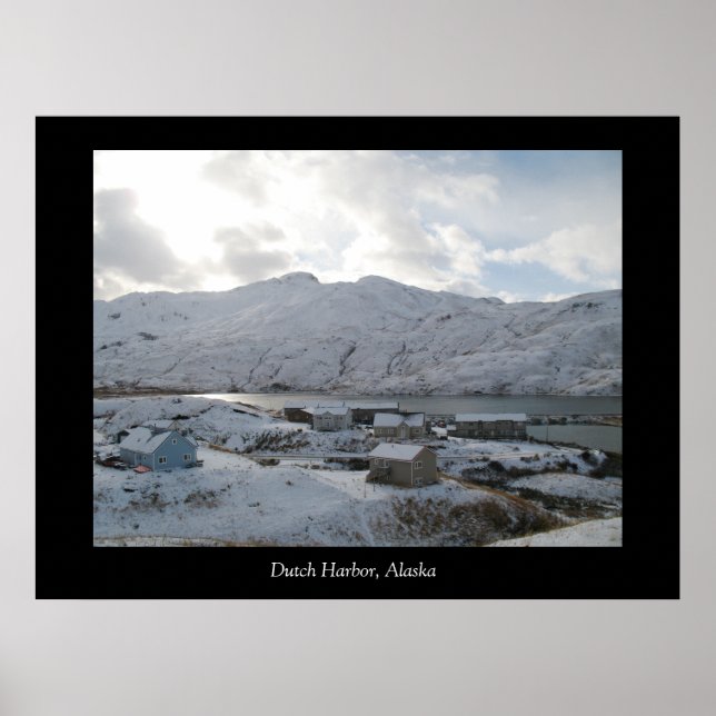 Dutch Harbour Houses, Dutch Harbour, Alaska Poster (Front)