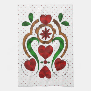 Dutch Heart Tea Towel