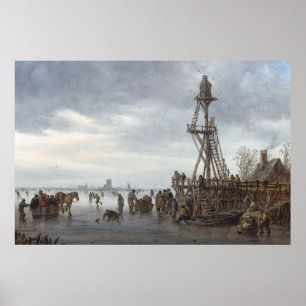 Dutch Ice Scene by Jan van Goyen Poster