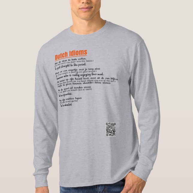 Dutch Idioms T-Shirt (Front)
