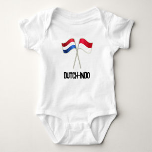 Dutch-Indo with Two Flags Baby Bodysuit