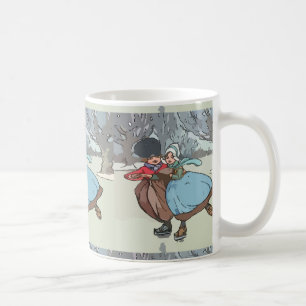 Dutch Kids Skating Vintage Coffee Mug