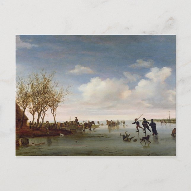 Dutch landscape with Skaters Postcard (Front)