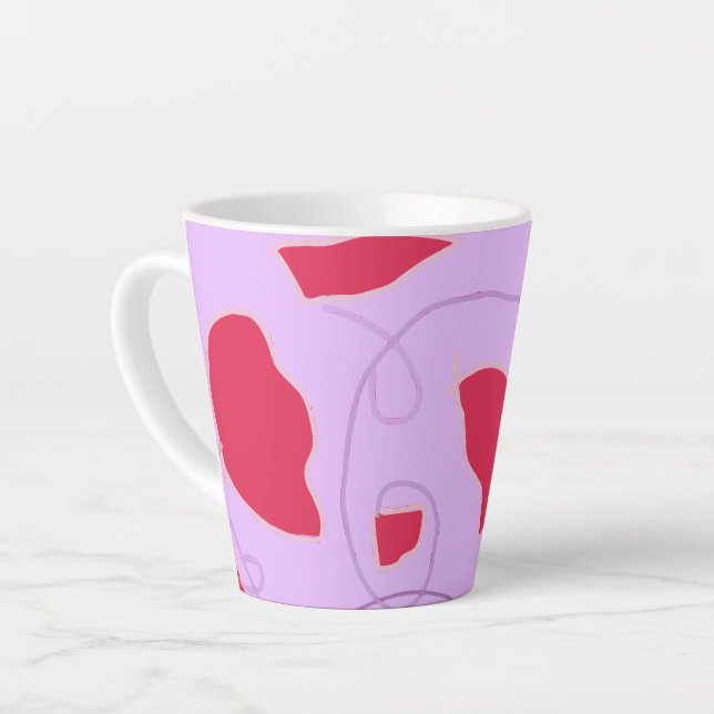 Dutch like red tulips latte mug (Left Angle)