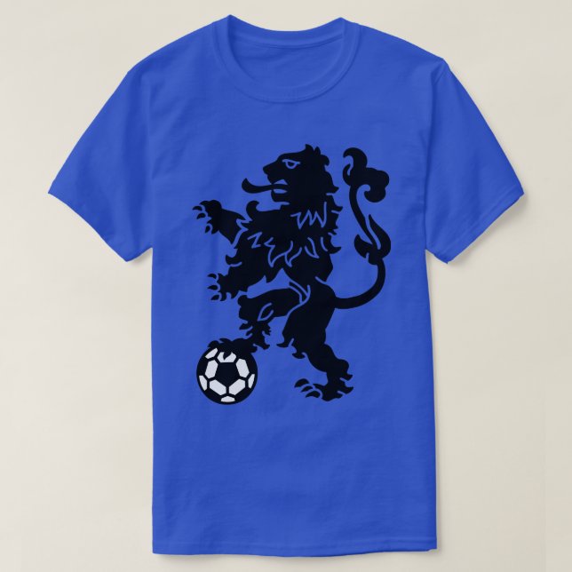 Dutch lion with ball Netherlands dutch soccer T-Shirt (Design Front)