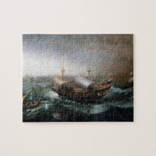 Dutch Merchant Vessels and a Smalschip Accompanied Jigsaw Puzzle