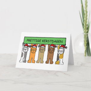 Dutch Merry Christmas, Prettige Kerstdagen. Holiday Card