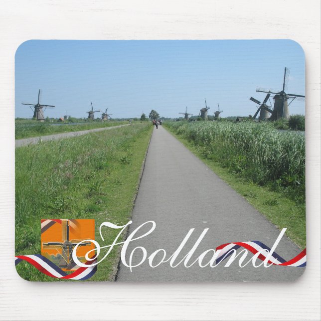 Dutch Mills Holland Text Souvenir Mousepad (Front)