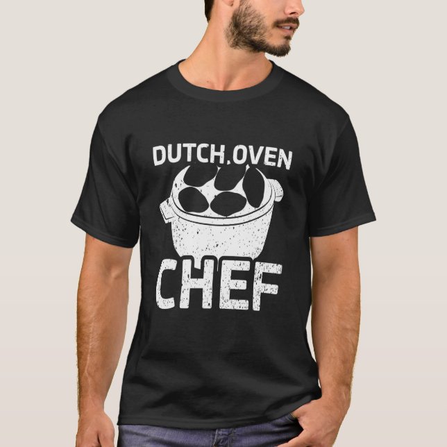 Dutch Oven Chef Firepot Cooking Grilling T-Shirt (Front)