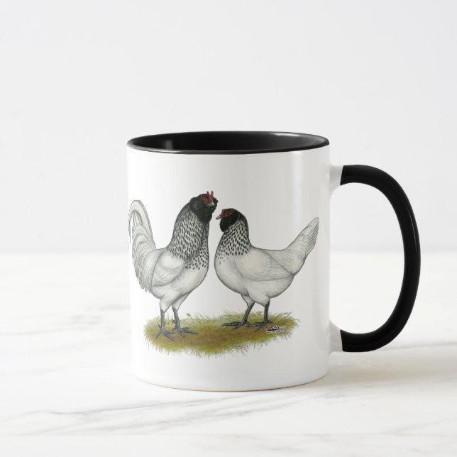 Dutch Owl Beard Chickens Mug (Right)