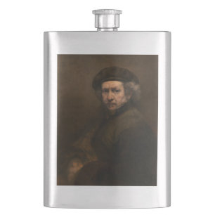 Dutch Painter Rembrandt Golden Age Master Artist Hip Flask