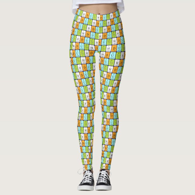 Dutch periodic table patriotic leggings 1 (Front)