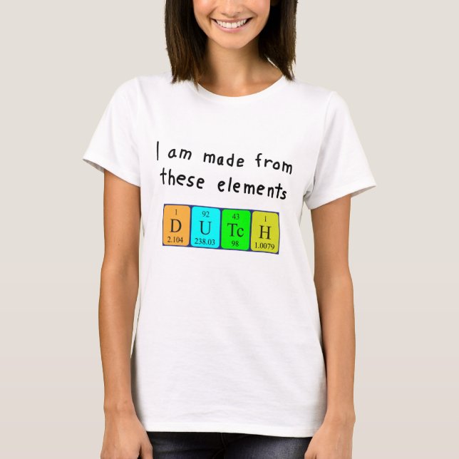 Dutch periodic table patriotic shirt (Front)