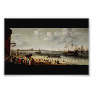 Dutch port near Brill city in Netherlands Photo Print
