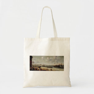 Dutch port near Brill city in Netherlands Tote Bag