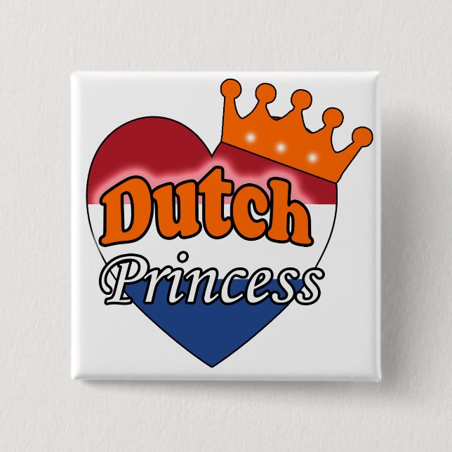 Dutch Princess 15 Cm Square Badge (Front)